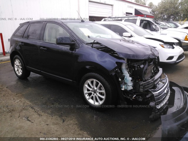 2FMDK4JC3ABA67196 - 2010 FORD EDGE SEL BLACK photo 1