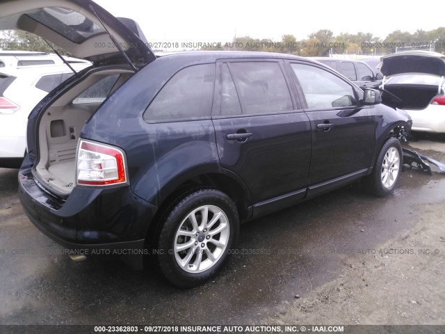 2FMDK4JC3ABA67196 - 2010 FORD EDGE SEL BLACK photo 4