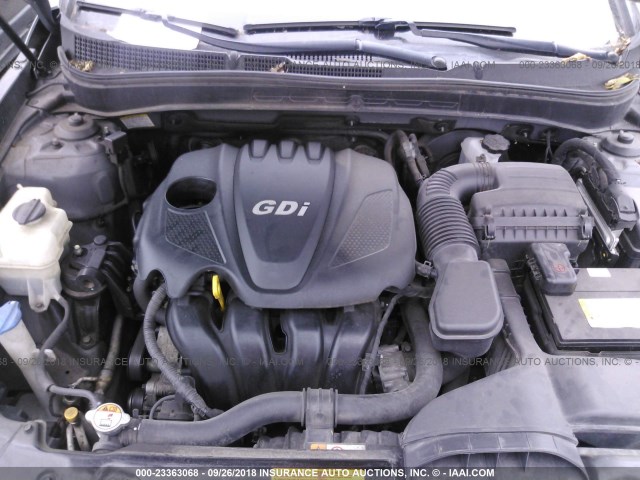 5NPEB4ACXDH600114 - 2013 HYUNDAI SONATA GLS GRAY photo 10