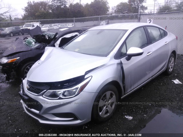 1G1BC5SM4J7153334 - 2018 CHEVROLET CRUZE LS SILVER photo 2