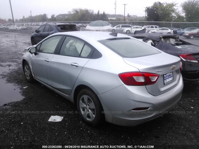 1G1BC5SM4J7153334 - 2018 CHEVROLET CRUZE LS SILVER photo 3