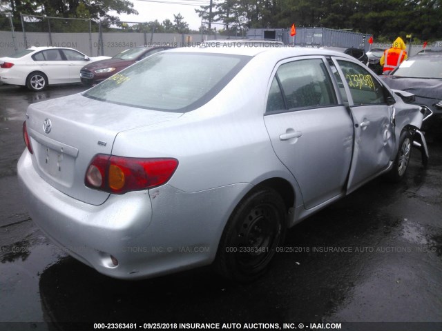 2T1BU4EE3AC345703 - 2010 TOYOTA COROLLA S/LE/XLE SILVER photo 4