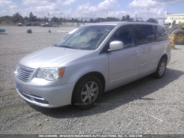 2C4RC1BG4CR344794 - 2012 CHRYSLER TOWN & COUNTRY TOURING SILVER photo 2