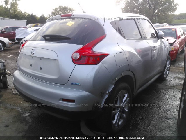 JN8AF5MR1DT212987 - 2013 NISSAN JUKE S/SV/SL SILVER photo 4