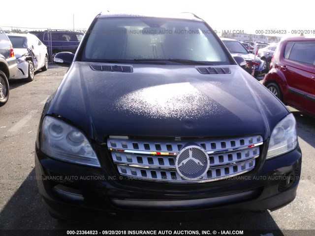 4JGBB86E88A350952 - 2008 MERCEDES-BENZ ML 350 4MATIC BLACK photo 6