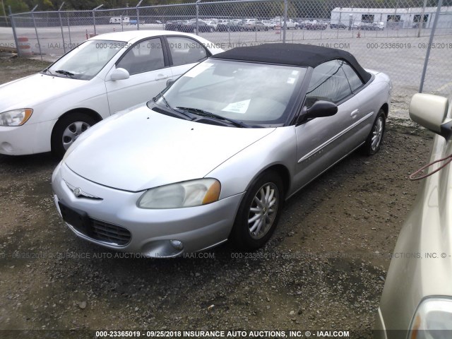 1C3EL55U91N575423 - 2001 CHRYSLER SEBRING LXI SILVER photo 2