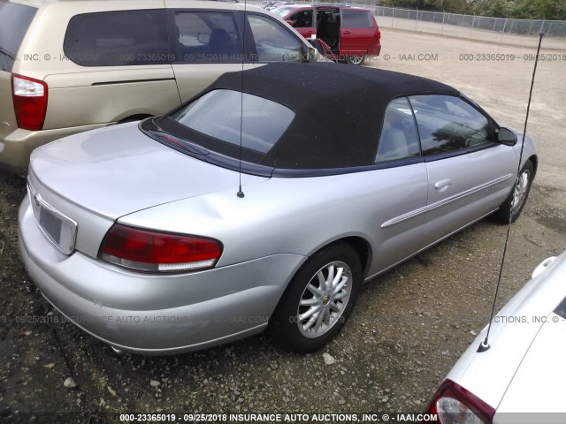 1C3EL55U91N575423 - 2001 CHRYSLER SEBRING LXI SILVER photo 4