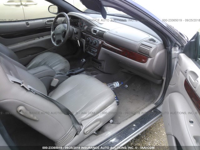 1C3EL55U91N575423 - 2001 CHRYSLER SEBRING LXI SILVER photo 5