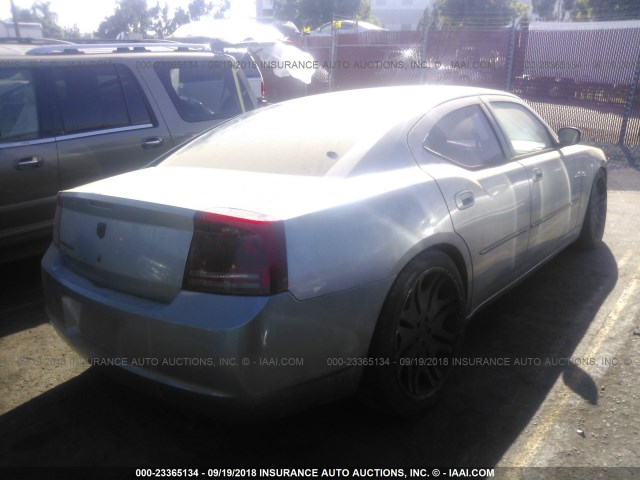 2B3KA43R56H380109 - 2006 DODGE CHARGER SE/SXT GRAY photo 4