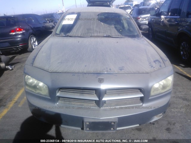 2B3KA43R56H380109 - 2006 DODGE CHARGER SE/SXT GRAY photo 6