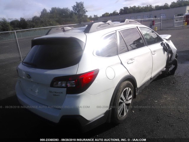 4S4BSENC5J3254771 - 2018 SUBARU OUTBACK 3.6R LIMITED WHITE photo 4
