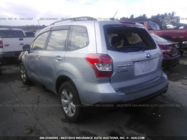 JF2SJABC8FH441048 - 2015 SUBARU FORESTER 2.5I SILVER photo 3