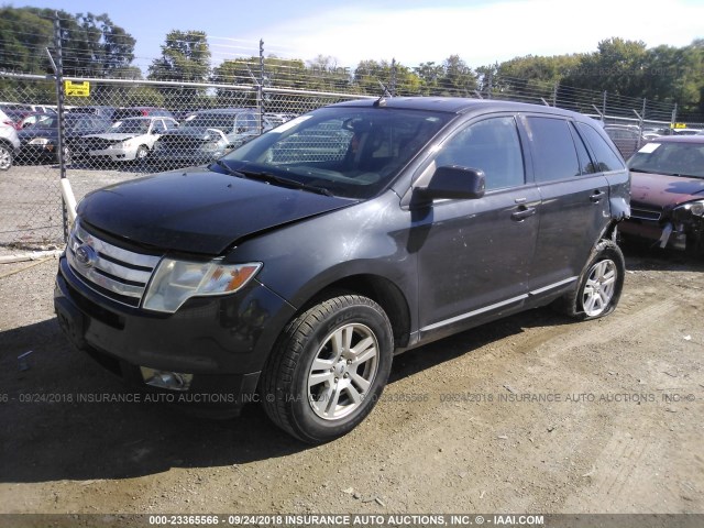 2FMDK48C17BA53666 - 2007 FORD EDGE SEL BLACK photo 2