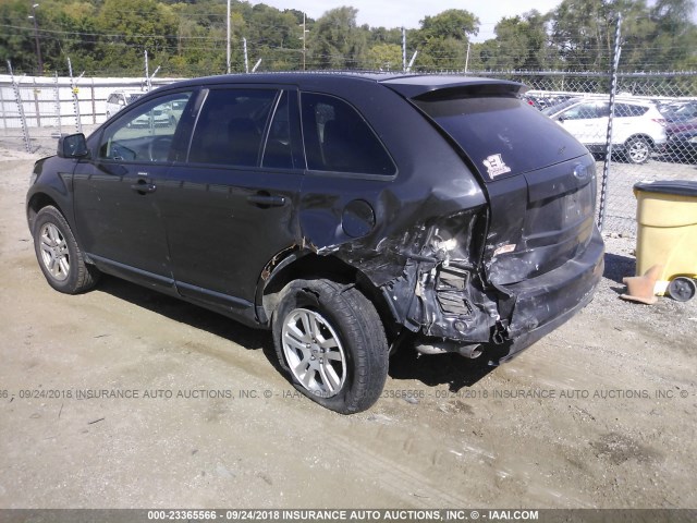 2FMDK48C17BA53666 - 2007 FORD EDGE SEL BLACK photo 3