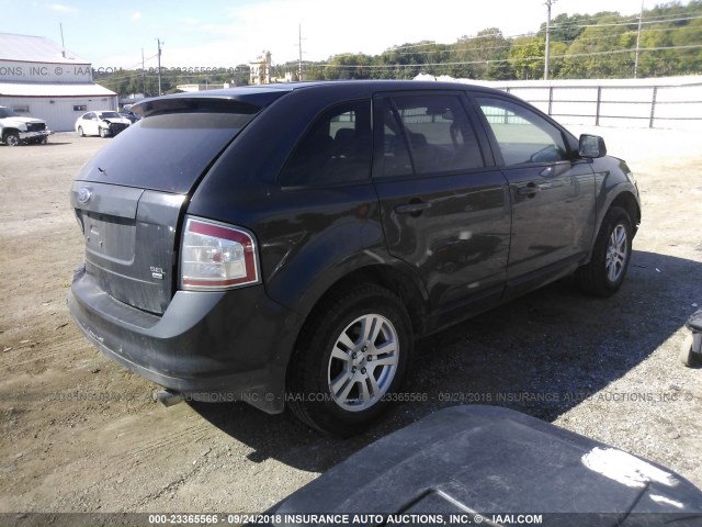 2FMDK48C17BA53666 - 2007 FORD EDGE SEL BLACK photo 4