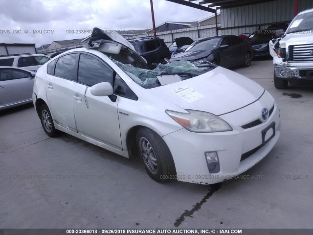 JTDKN3DU5B0300774 - 2011 TOYOTA PRIUS WHITE photo 1