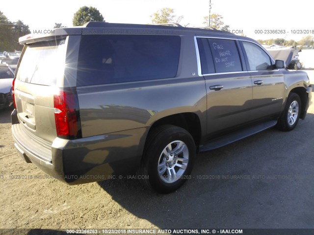 1GNSKJKC7FR699140 - 2015 CHEVROLET SUBURBAN K1500 LT BROWN photo 4