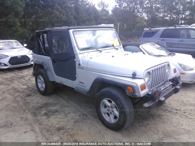 1J4FA49S53P308564 - 2003 JEEP WRANGLER / TJ SPORT SILVER photo 1