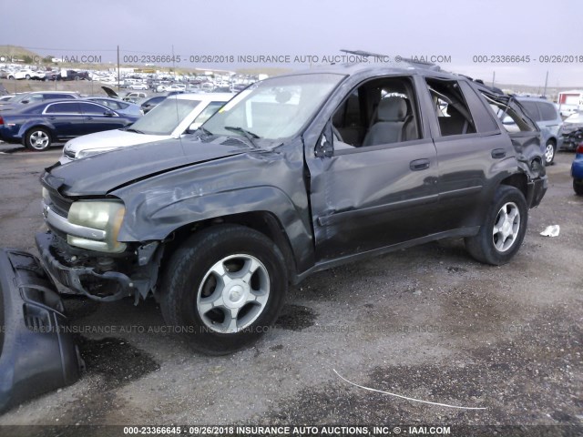 1GNDS13S672133236 - 2007 CHEVROLET TRAILBLAZER LS/LT GRAY photo 2