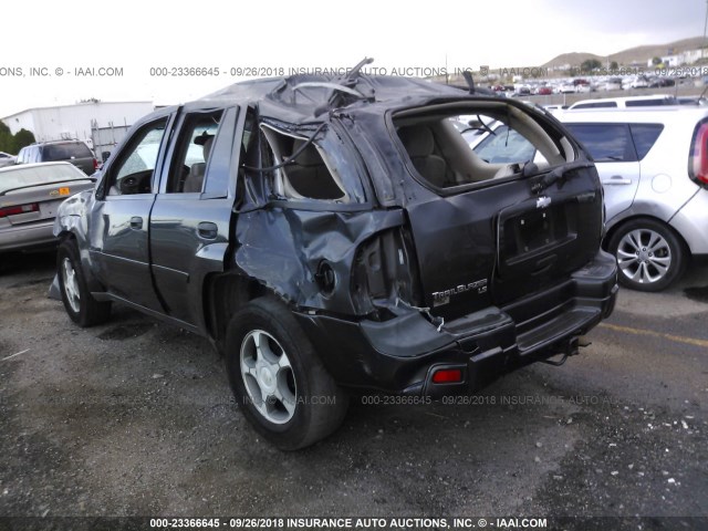 1GNDS13S672133236 - 2007 CHEVROLET TRAILBLAZER LS/LT GRAY photo 3