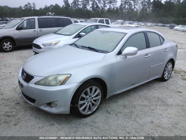 JTHCK262782026590 - 2008 LEXUS IS 250 SILVER photo 2