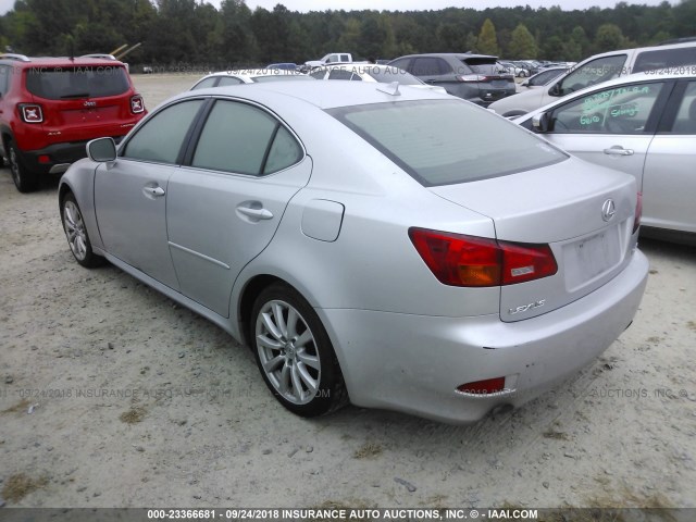 JTHCK262782026590 - 2008 LEXUS IS 250 SILVER photo 3