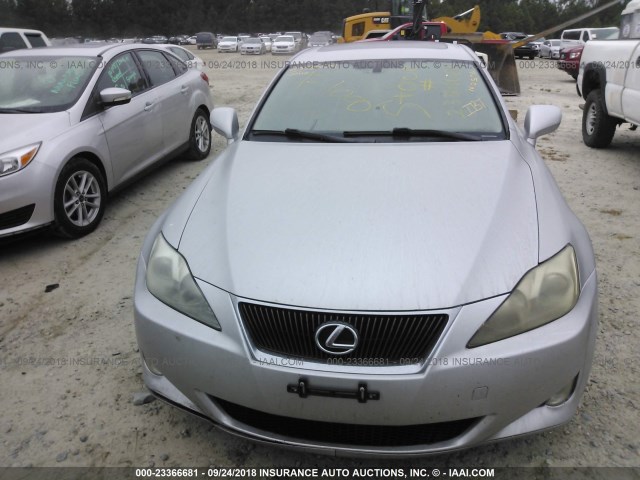 JTHCK262782026590 - 2008 LEXUS IS 250 SILVER photo 6