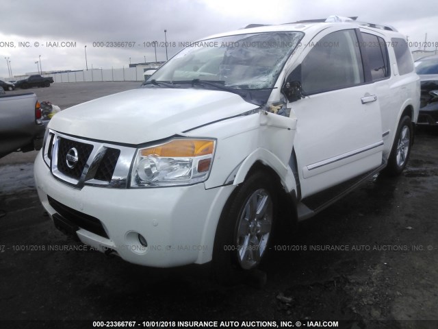 5N1BA0ND7CN602821 - 2012 NISSAN ARMADA SV/SL/PLATINUM WHITE photo 2