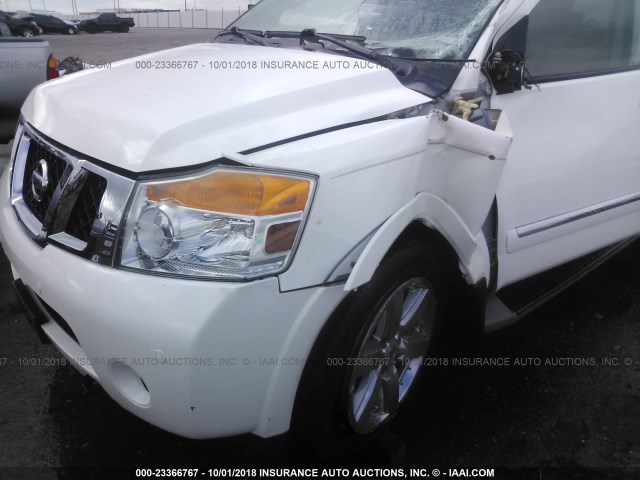 5N1BA0ND7CN602821 - 2012 NISSAN ARMADA SV/SL/PLATINUM WHITE photo 6