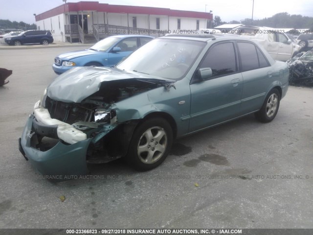 JM1BJ225421602410 - 2002 MAZDA PROTEGE DX/LX/ES TEAL photo 2