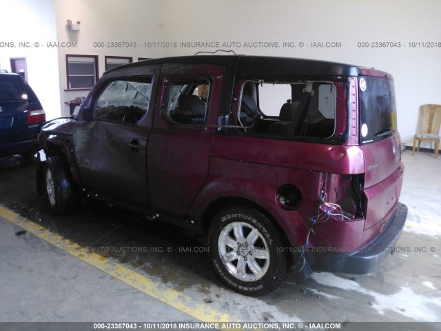 5J6YH27767L000193 - 2007 HONDA ELEMENT EX RED photo 3