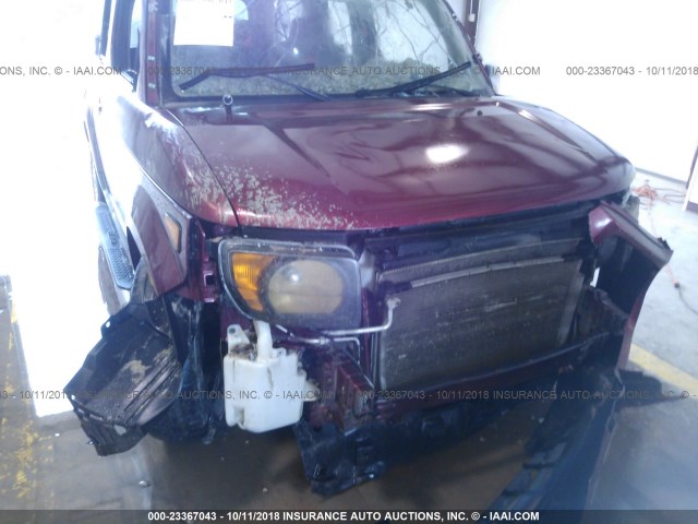 5J6YH27767L000193 - 2007 HONDA ELEMENT EX RED photo 6