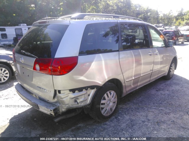 5TDZK23C17S031719 - 2007 TOYOTA SIENNA CE/LE GRAY photo 4