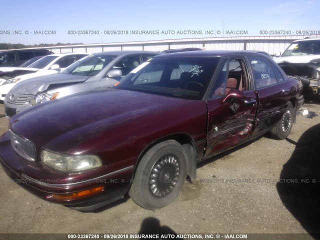 1G4HR52K6VH558718 - 1997 BUICK LESABRE LIMITED MAROON photo 2