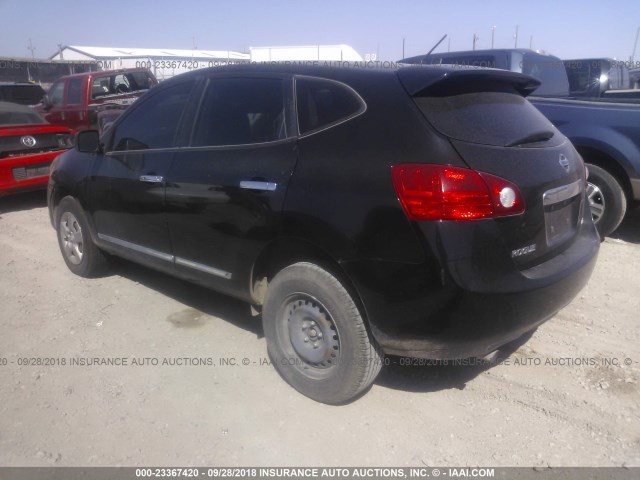 JN8AS5MV6DW626306 - 2013 NISSAN ROGUE S/SV BLACK photo 3