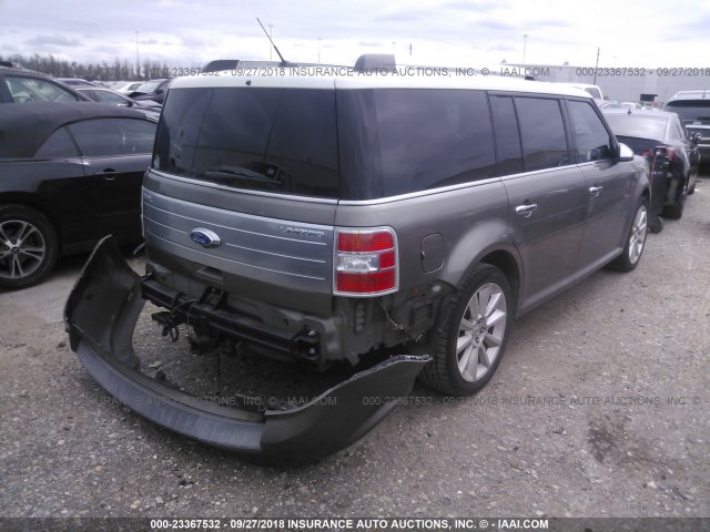 2FMGK5DC8CBD07375 - 2012 FORD FLEX LIMITED GRAY photo 4