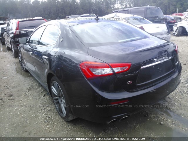 ZAM57RTAXG1165922 - 2016 MASERATI GHIBLI S/Q4 BLACK photo 3