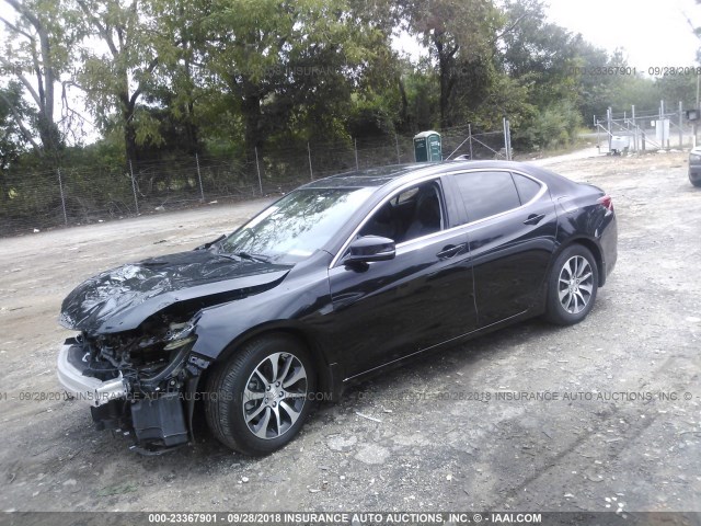 19UUB1F37GA016110 - 2016 ACURA TLX BLACK photo 2