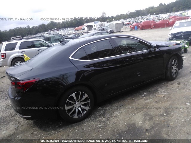 19UUB1F37GA016110 - 2016 ACURA TLX BLACK photo 4