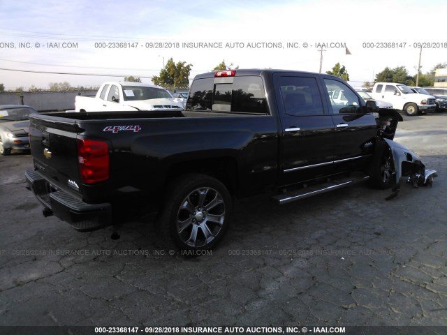 3GCUKTEJ2EG449777 - 2014 CHEVROLET SILVERADO K1500 HIGH COUNTRY BLACK photo 4