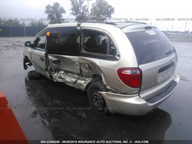 1D4GP24R47B212965 - 2007 DODGE GRAND CARAVAN SE GOLD photo 3