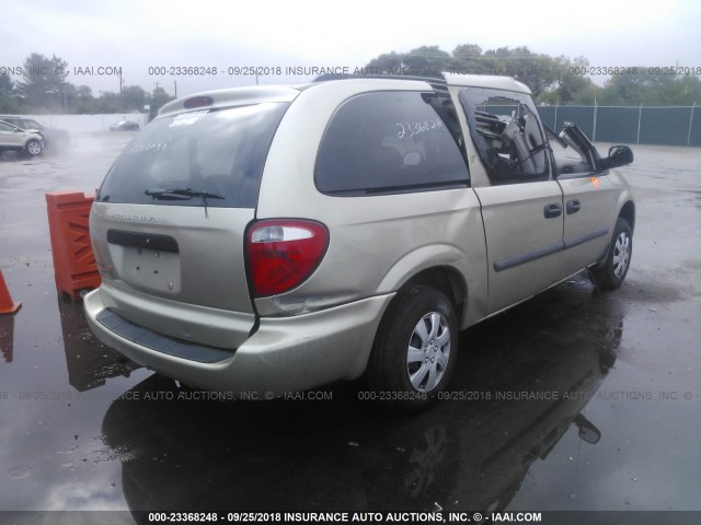 1D4GP24R47B212965 - 2007 DODGE GRAND CARAVAN SE GOLD photo 4