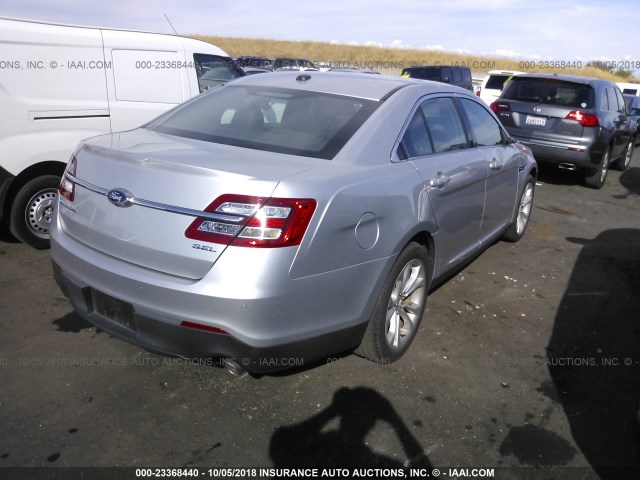 1FAHP2E8XDG112493 - 2013 FORD TAURUS SEL SILVER photo 4