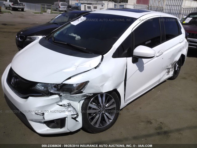 3HGGK5H80FM722625 - 2015 HONDA FIT EX/EXL WHITE photo 2