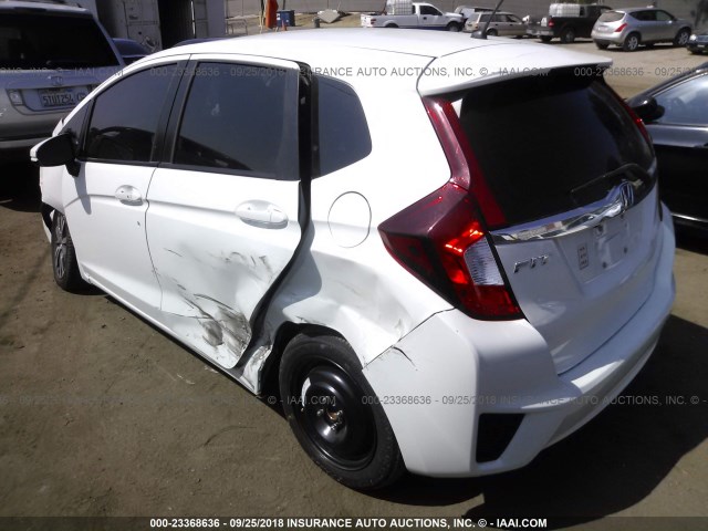 3HGGK5H80FM722625 - 2015 HONDA FIT EX/EXL WHITE photo 3