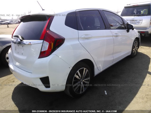 3HGGK5H80FM722625 - 2015 HONDA FIT EX/EXL WHITE photo 4