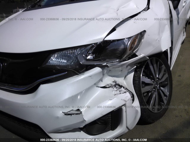 3HGGK5H80FM722625 - 2015 HONDA FIT EX/EXL WHITE photo 6