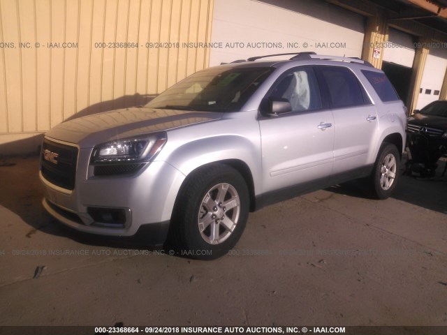 1GKKVPKD8GJ347880 - 2016 GMC ACADIA SLE SILVER photo 2