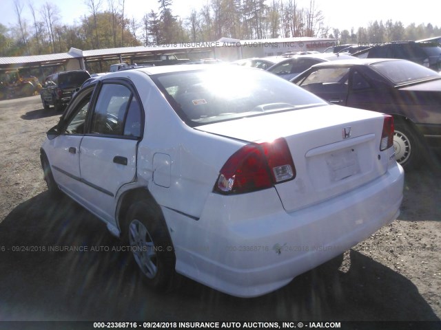 2HGES16394H542529 - 2004 HONDA CIVIC DX VP 白色 照片 3
