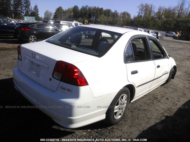 2HGES16394H542529 - 2004 HONDA CIVIC DX VP 白色 照片 4